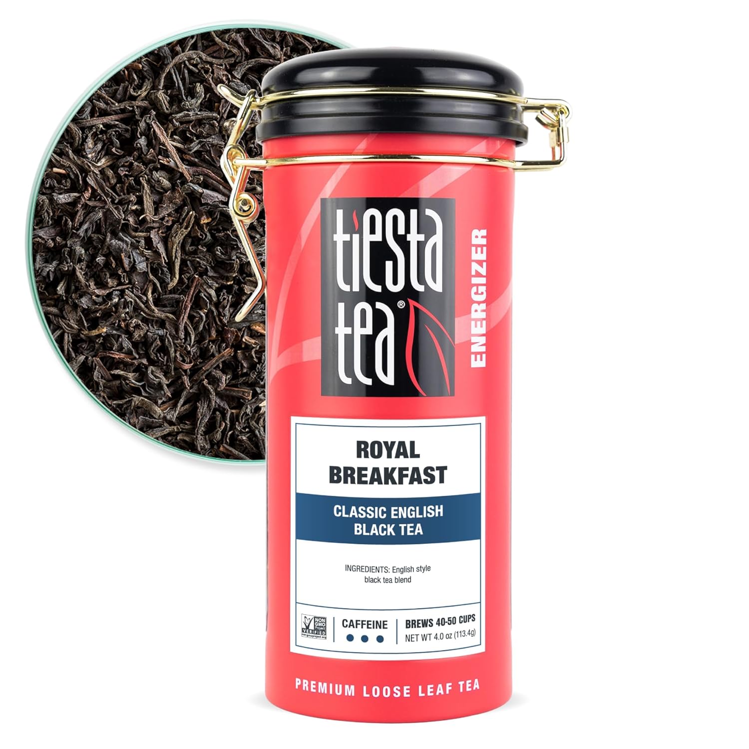 Tiesta Tea - Royal Breakfast | Classic English Black Tea | Premium Loose Leaf Tea Blends | High Caffeine Hot & Iced Tea | Brews Up To 50 Cups - 4Oz Refillable Tin