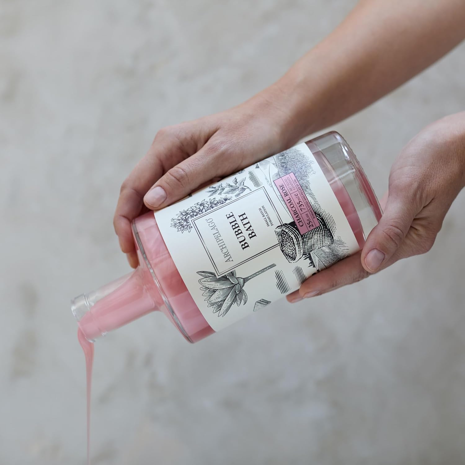 Archipelago Botanicals Luxury Charcoal Rose Bubble Bath, Moisturizing And Hydrating Gentle Bubble Bath, Detoxify, Restore And Soothe All Skin Types, 25 Oz : Beauty & Personal Care