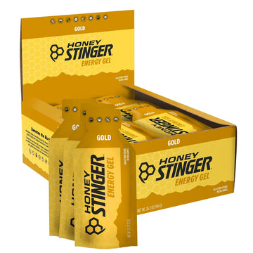 Honey Stinger Gold Energy Gel | Gluten Free & Caffeine Free | For Exercise, Running And Performance | Sports Nutrition For Home & Gym, Pre And Mid Workout | 24 Pack, 26.4 Ounce