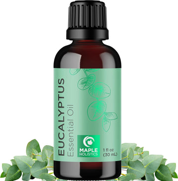 Pure Eucalyptus Essential Oil For Diffuser - Natural Eucalyptus Aromatherapy Diffuser Oil For Scalp Hair Skin And Nails - Undiluted Eucalyptus Essential Oils For Diffusers For Home And Self Care
