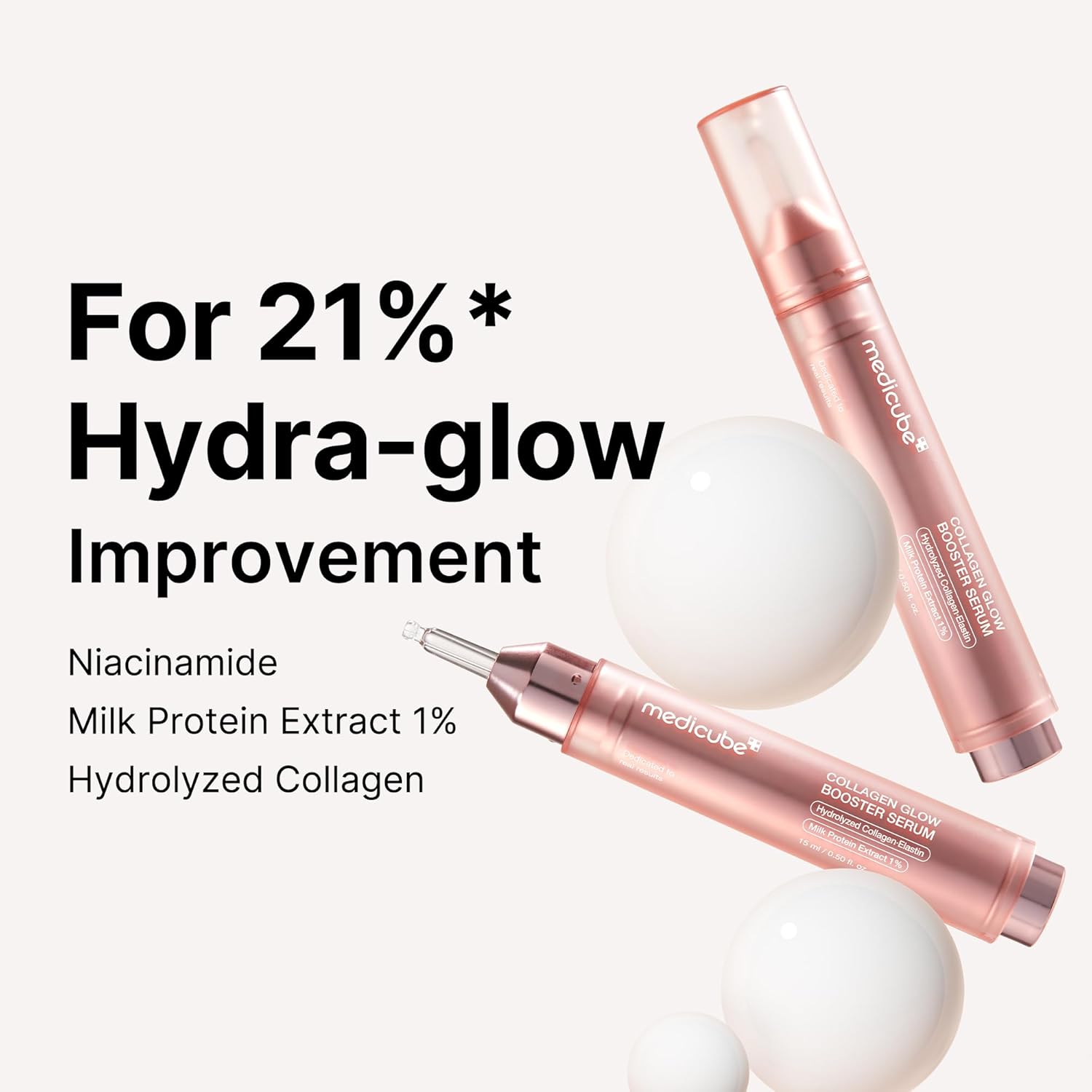 Medicube Collagen Glow Booster Milk Serum - Twist & Click - Radiance & Hydration With Niacinamide, Milk Protein Extract, Hydrolyzed Collagen - Illuminates & Firms Skin - Korean Skin Care, 0.50 Oz : Beauty & Personal Care