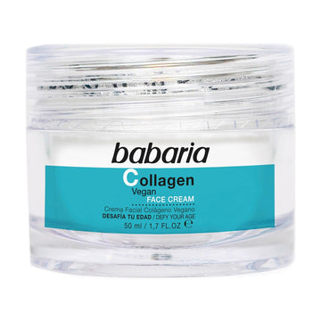 Babaria Collagen Vegan Anti Aging Moisturizer Face Cream - Plants Based Face Moisturizer For Skin Rejuvenation - 1.7 Oz