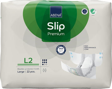 ABENA Slip Premium All-In-One Incontinence Pads For Men & Women, Eco-Labelled Womens Incontinence Pads, Mens Incontinence Pads, - Large 2, 100-150cm Waist, 3100ml Absorbency, 22PK, White