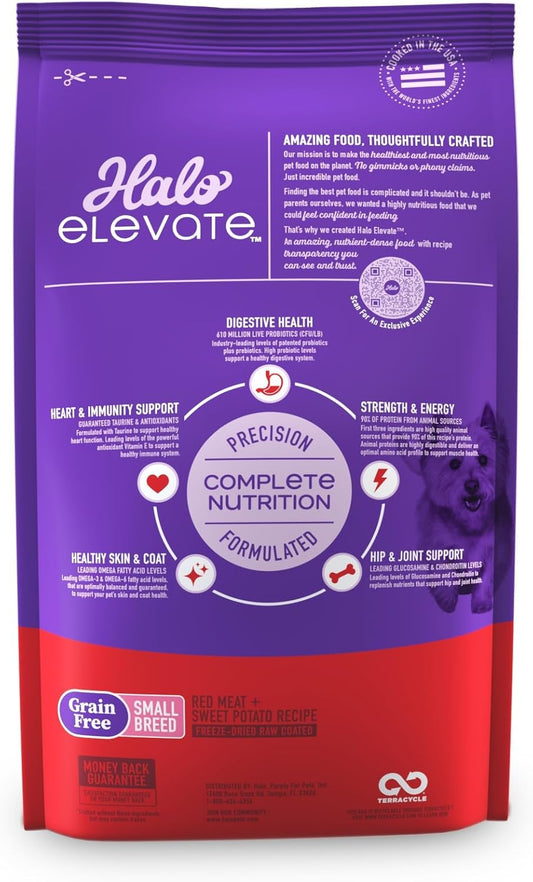 Halo Elevate Dry Dog Food, Grain Free Red Meat Recipe, Small Breed, 3.5Lb