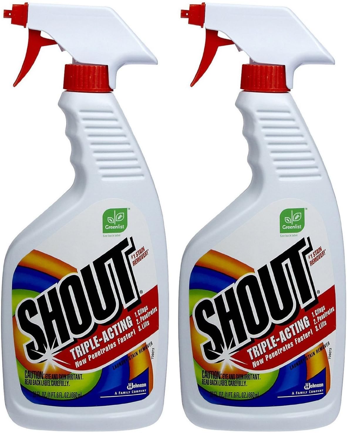 Shout, Laundry Stain Remover,Trigger Spray, Triple-Acting 30 Fl. Oz. (Pack of 2) : Health & Household