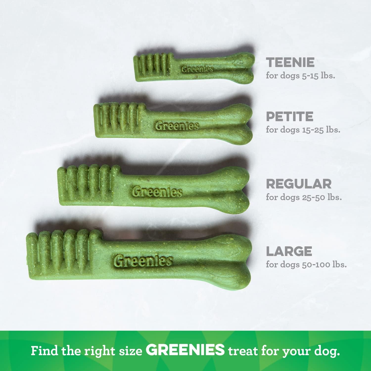 Greenies TEENIE Natural Dental Care Dog Treats Mint Fresh Flavor, 12 oz. Pack (43 Treats) : Pet Supplies