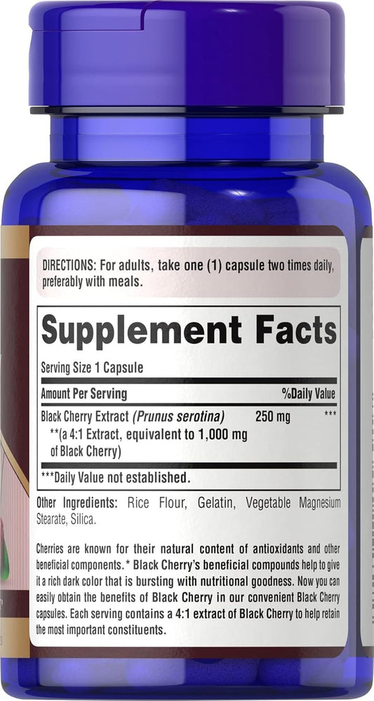 Puritan'S Pride Black Cherry Extract 1000Mg, 100 Count (19373)