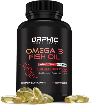 Burpless Omega 3 Fish Oil Supplement - Lemon Flavored 90 Softgal Capsules, 3600Mg - Essential Fatty Acids Supplement For Heart Health And Joint Health