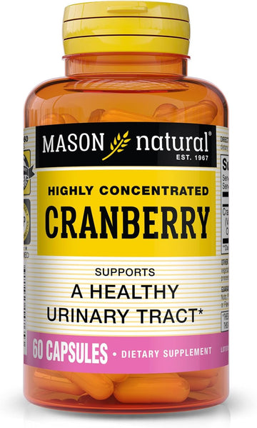 MASON NATURAL Cranberry Highly Concentrated - Supports Antioxidant and Immune Health, Maintains a Healthy Urinary System, 60 Capsules