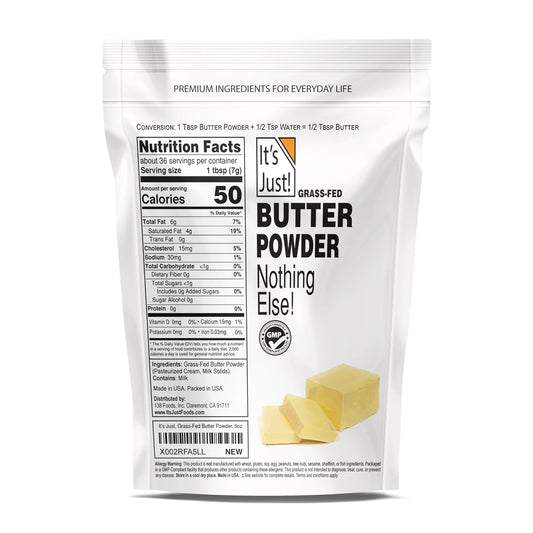 It'S Just - Grassfed Butter Powder, Made From Real Butter, Made In Usa, 9Oz