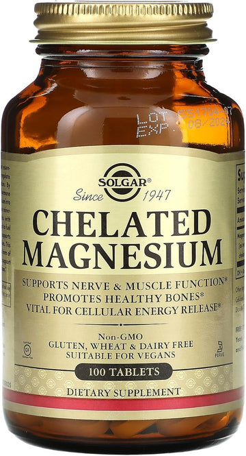 Solgar, Chelated Magnesium Prop 65, 100 Tablets