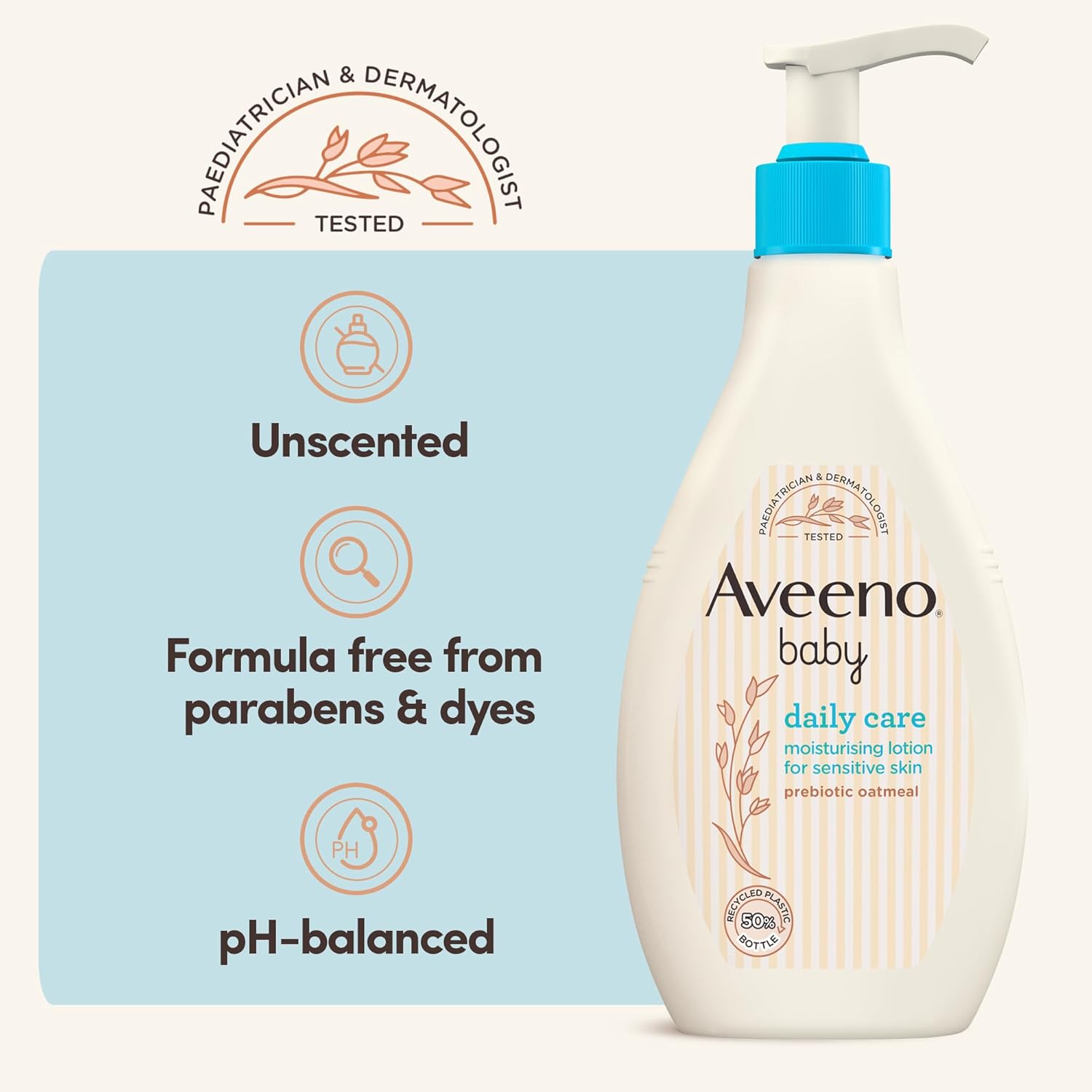 Aveeno Baby Daily Care Moisturising Lotion (1 x 250ml), Fast-Absorbing Face and Body Baby Lotion with Prebiotic Colloidal Oatmeal, Protects & Moisturises Skin For 24 Hours, For Sensitive Skin : Amazon.co.uk: Baby Products