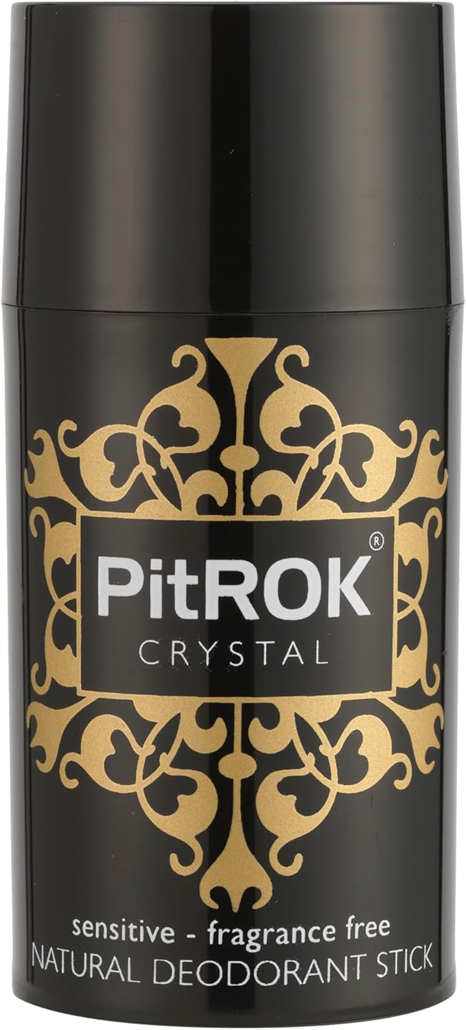 Pitrok Original Crystal Natural Deodorant Stick 1X100G. Refillable 'Push-Up' Format. Vegan, Cruelty Free, Fragrance Free. Sensitive Skin