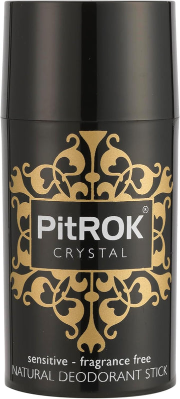 Pitrok Original Crystal Natural Deodorant Stick 1X100G. Refillable 'Push-Up' Format. Vegan, Cruelty Free, Fragrance Free. Sensitive Skin