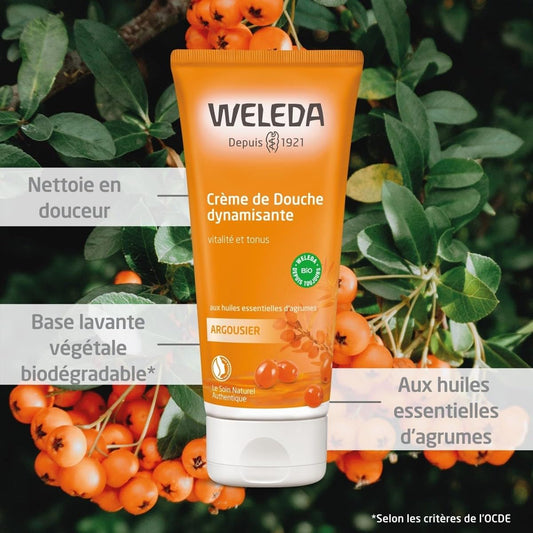Weleda Hydrating Sea Buckthorn Body Wash, 6.8 Fluid Ounce, Gentle Plant Rich Cleanser with Sea Buckthorn and Sesame Oils
