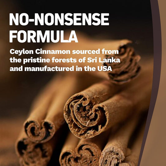 Herbtonics Pure Ceylon Cinnamon Capsules for Enhanced Well-Being - 1500mg per Serving of Ceylon Cinnamon Powder - 120 Vegetarian Capsules