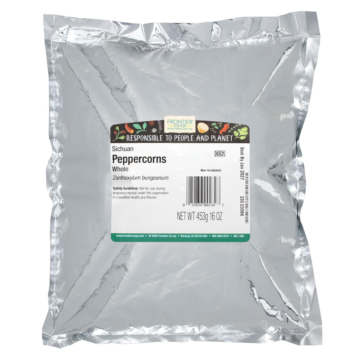 Frontier Peppercorns, Sichuan Whole, 16 Ounce Bag