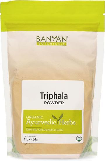 Banyan Botanicals Triphala Powder ? Organic Formula of Amla, Haritaki & Bibhitaki ? for Daily Detoxifying, Cleansing & Rejuvenation* ? Maintains Regularity* ? 1lb. ? Non-GMO Sustainably Sourced