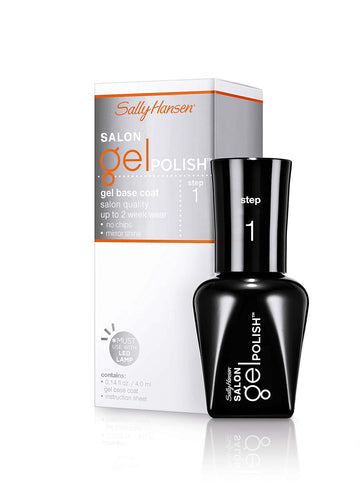 Sally Hansen Salon Gel Polish™, Gel Base Coat, Chip Resistant, Shiny Finish, Led Lamp Required