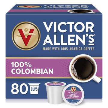 Victor Allen'S Coffee 100% Colombian, Medium Roast, 80 Count, Single Serve Coffee Pods For Keurig K-Cup Brewers