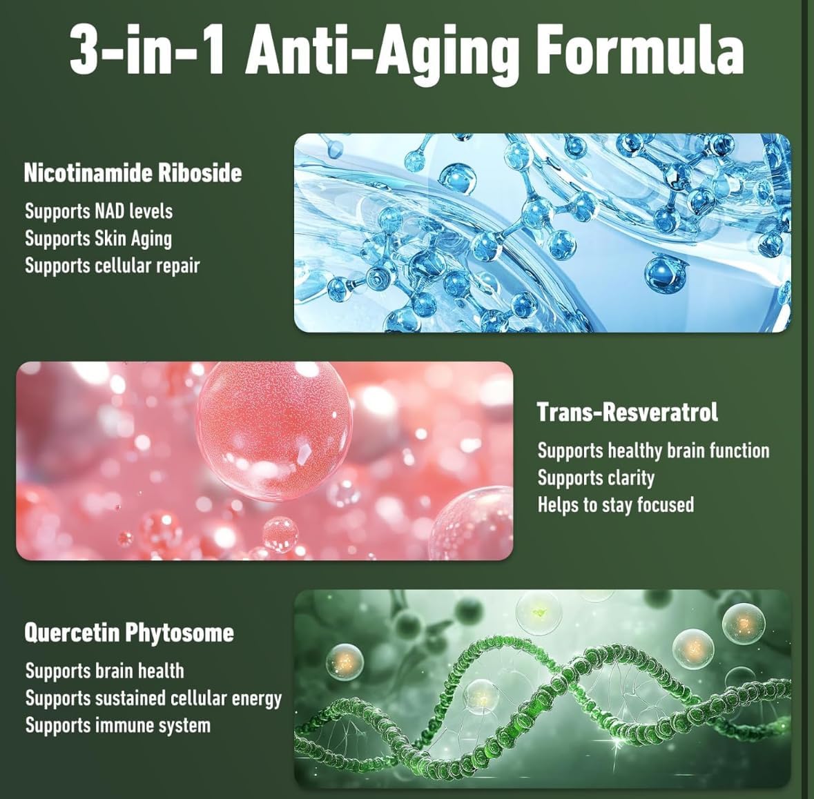 Nad Supplement, Nad Liposomal Nicotinamide Riboside 900Mg - Nmnh Supplement Alternative - Extra Strength Liposomal Nad+ Supplements With Resveratrol For Anti Aging, Energy, Focus - 80 Capsules : Health & Household