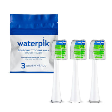 Waterpik Sensonic Replacement Contour Brush Heads, 3 Toothbrush Heads, White Stwb-3Ww-B