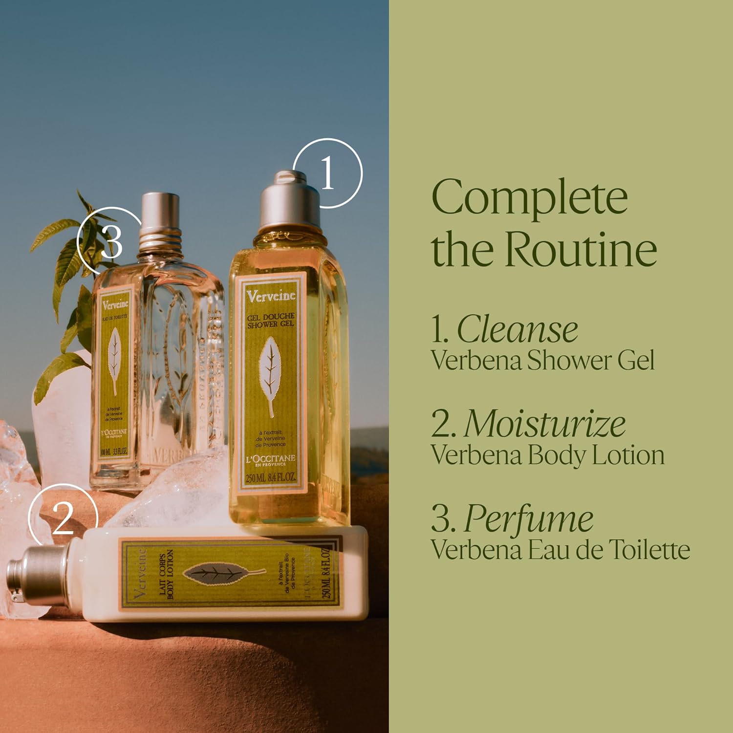 L'OCCITANE Verbena Eau de Toilette: Invigorating and Refreshing Fragrance with Hints of Lemon, Iconic Verbena Leaf Extract from Provence, 3.3 Fl. Oz : Beauty & Personal Care