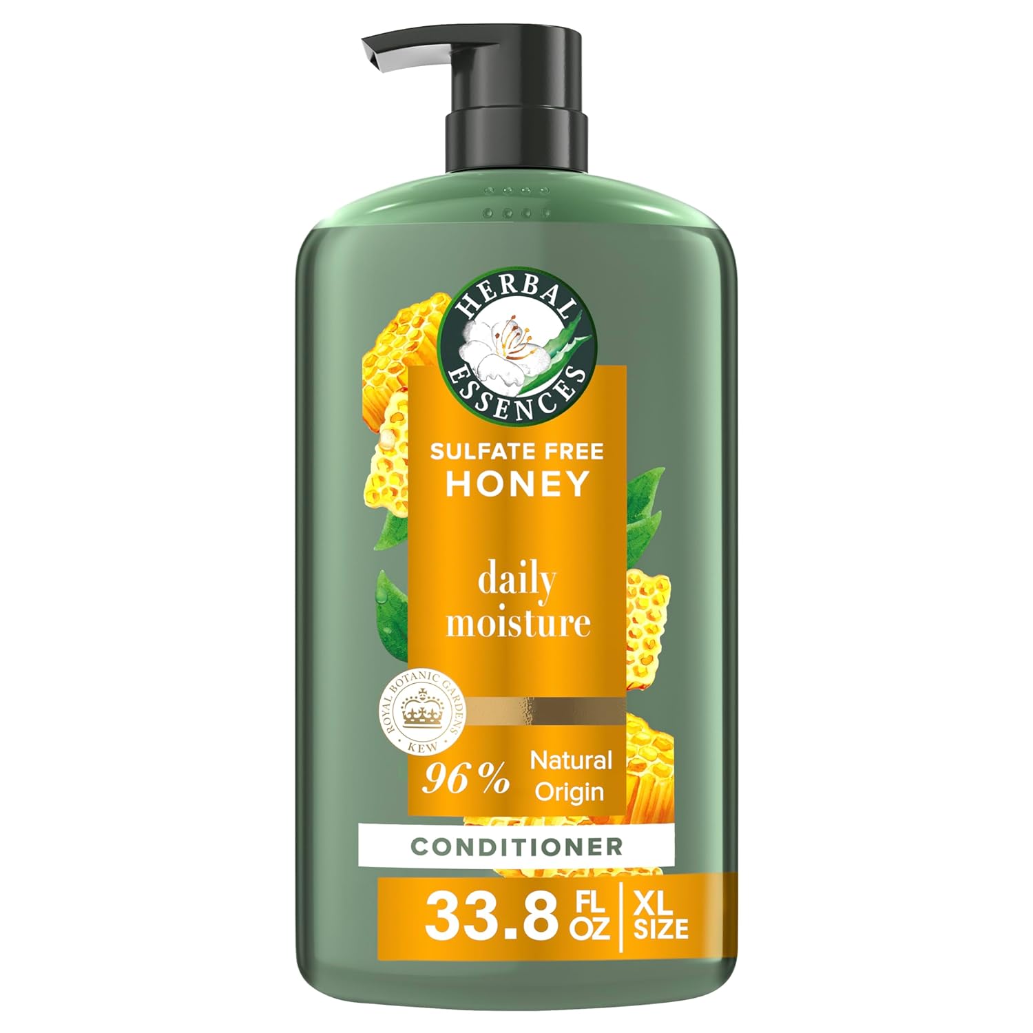 Herbal Essences Honey Daily Moisture Conditioner, Protects And Nourishes Dry Hair, Hydrating Conditioner With Certified Camellia Oil And Aloe Vera, Moisturizing And Safe For All Hair Types, 33.8Oz