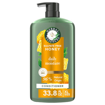 Herbal Essences Honey Daily Moisture Conditioner, Protects And Nourishes Dry Hair, Hydrating Conditioner With Certified Camellia Oil And Aloe Vera, Moisturizing And Safe For All Hair Types, 33.8Oz