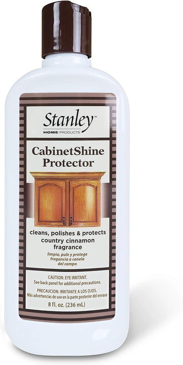 STANLEY HOME PRODUCTS CabinetShine Protector - Furniture Cleaner and Polish - Removes Dust Dirt and Grime Restores and Renews Protects Wood Finish Cinnamon Scent Suitable for Home and Commercial Use