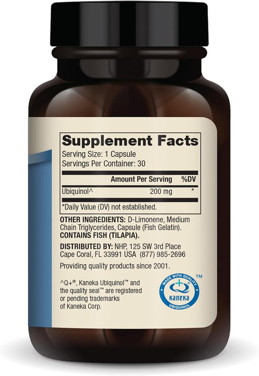 Dr. Mercola Ubiquinol, 30 Servings (30 Capsules), 200 Mg Per Capsule, Dietary Supplement, Supports Energy Production, Non-Gmo