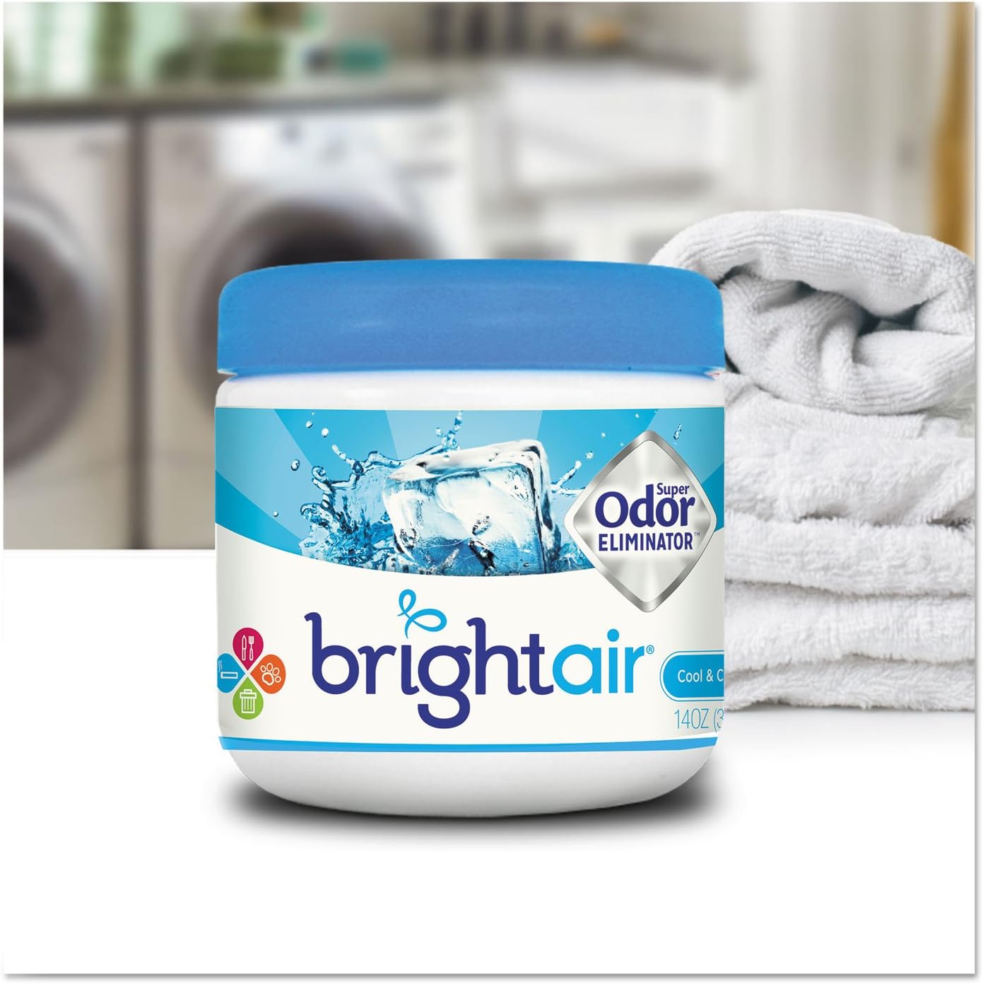 Bright Air 900090CT Super Odor Eliminator, Cool and Clean, Blue, 14oz, 6/Carton
