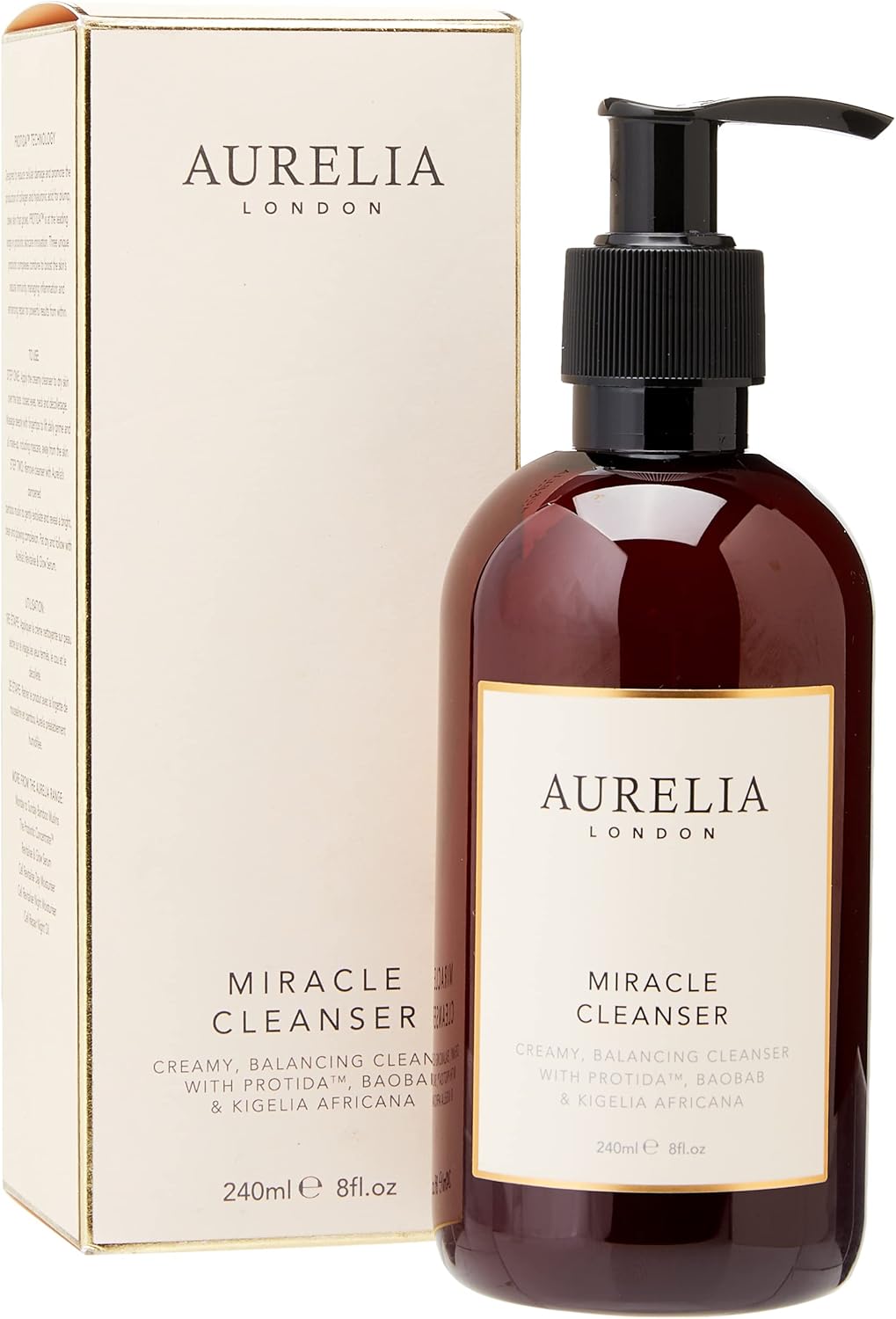 Miracle Cleanser 240Ml | Facial Cleanser With Probiotics To Remove Impurities And Makeup | Face Cream With Glycerin To Hydrate Dry Skin | Made From Natural Ingredients | Aurelia London