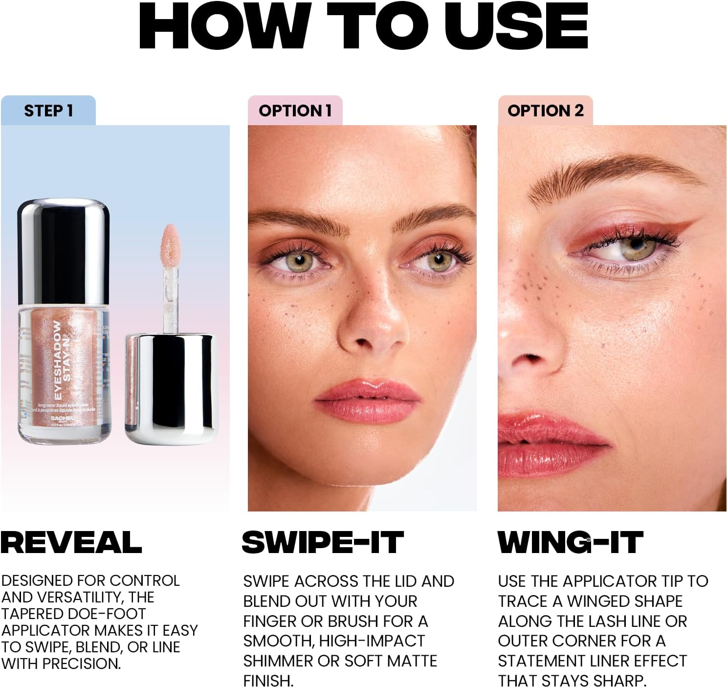 Sacheu Liquid Eyeshadow STAY-N Longwear Eye Makeup — Buildable Highly Pigmented & Blendable Eye Shadow Cream in Matte & Shimmer Finishes, Sun-LIT : Amazon.co.uk: Beauty