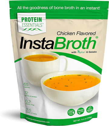 Instabroth, Bone Broth Powder With Grass Fed, Pasture Raised Collagen And Gelatin, 12G Protein (6.4Oz) (Chicken Flavor)