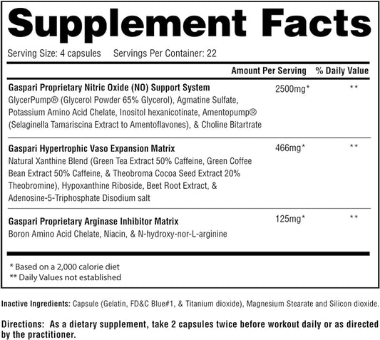 Gaspari Nutrition PlasmaJet, Legendary N.O. Nitric Oxide Maximizer, In