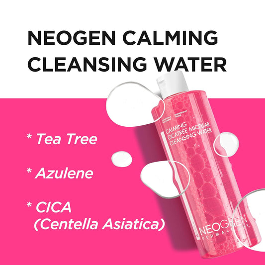 Neogen Calming Cleansing Water Cica Tree Micellar 13.52Oz(400Ml) For Sensitive Skin/Korean Skin Care/K-Beauty