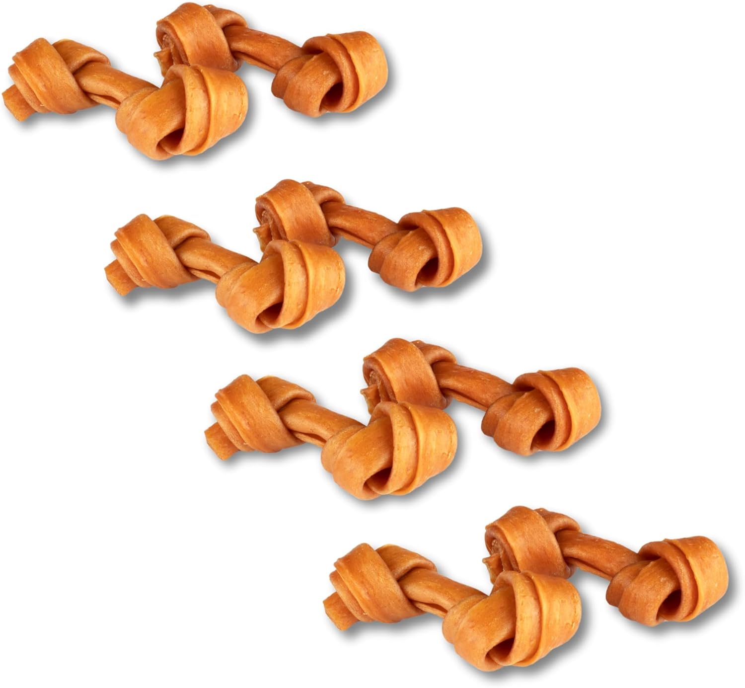 Ultra Chewy Turkey Tendon Knotted Bones For Dogs - Premium All-Natural, Hypoallergenic, Long-Lasting Dog Chew Treat, Easy To Digest, Ingredient Sourced From Usa (3 Inches - 8 Pack)
