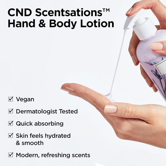 Cnd Scentsations Hand & Body Lotion, Deep Moisturizing And Hydrating Formula For Dry Damaged Skin, Dermatologically Tested, 8.3 Oz