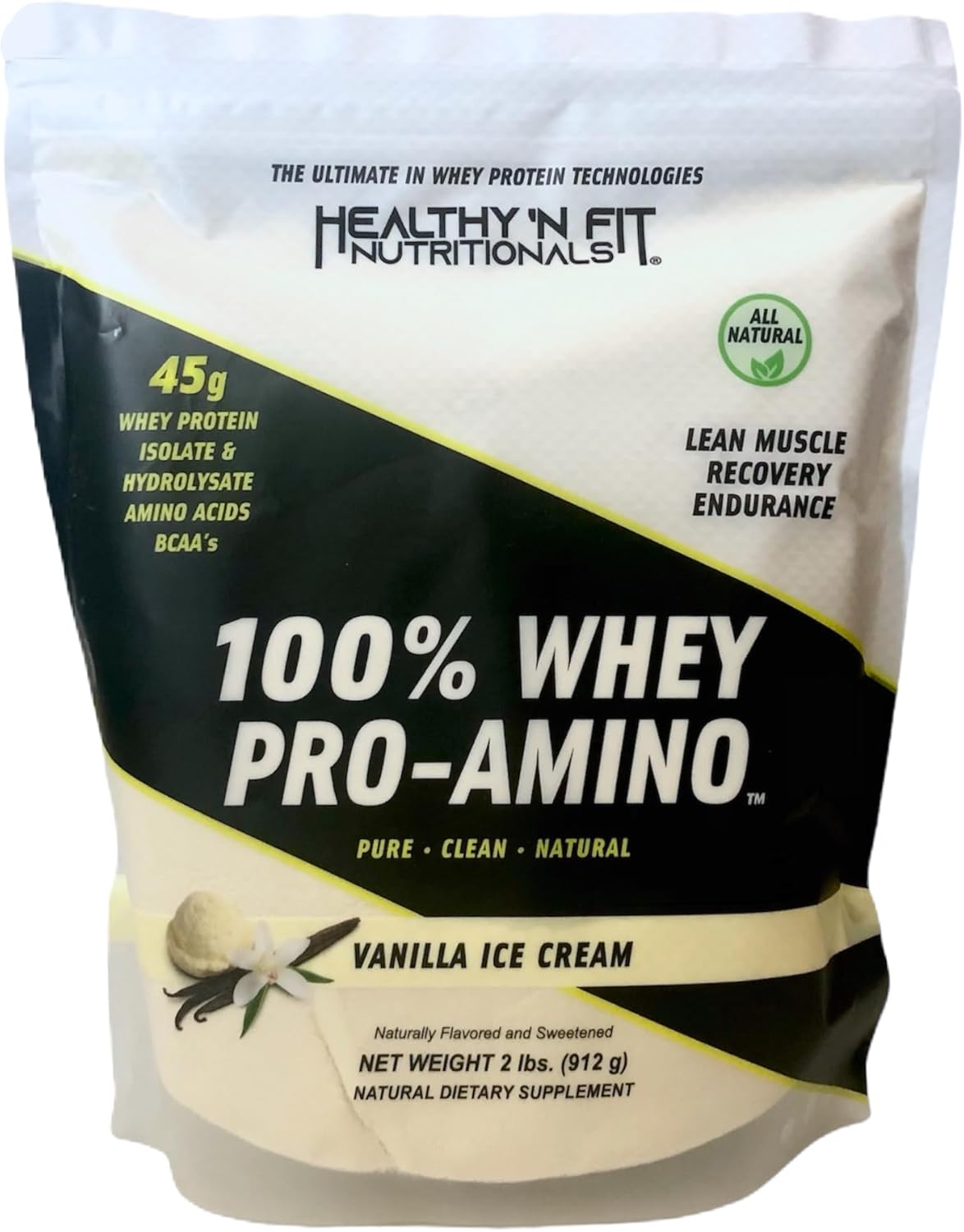 Healthy ‘N Fit 100% Whey Pro-Amino V2.0-Vanilla (2Lb): 100% Whey Protein Plus Peptides From America’S #1 Brand In Supplements, Technology And Purity. Vanilla, 2Lb. : Health & Household