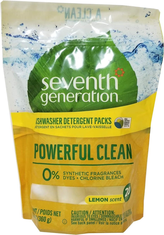 Seventh Generation Auto Dish Pacs - Lemon - 20 ct - 2 pk : Health & Household