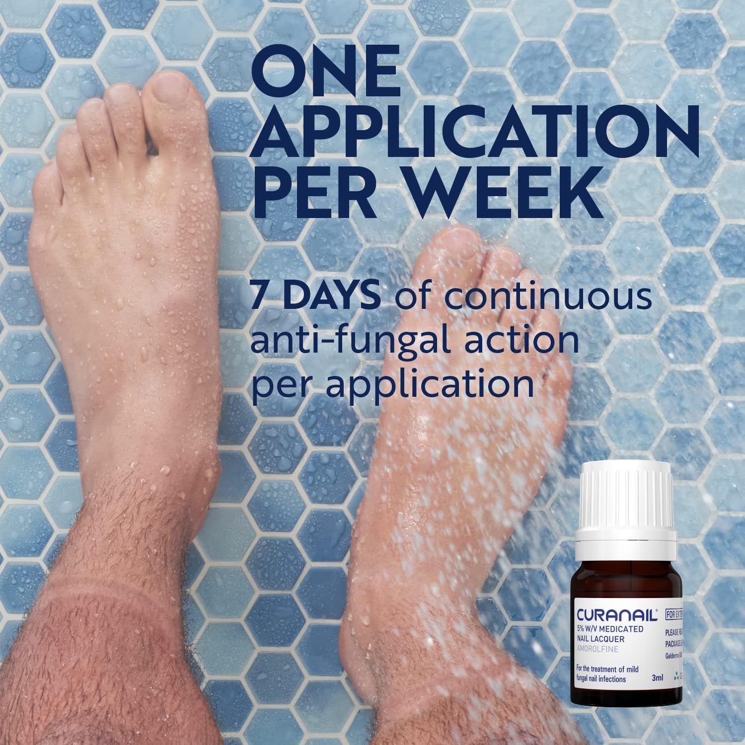 Curanail 5% W/V Fungal Nail Treatment Amorolfine Medicated Nail Lacquer once weekly application for fungal nail infection 3ml : Amazon.co.uk: Health & Personal Care