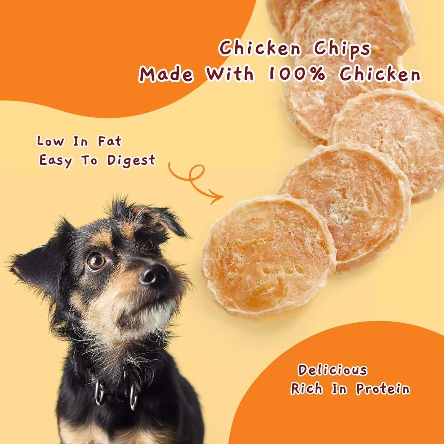 Jungle Calling Dog Treats, Single Ingredient Dog Chicken Chips, Crunchy Chicken Chips for Dogs, Chicken Jerky Dog Training Treats, 6 oz : Pet Supplies