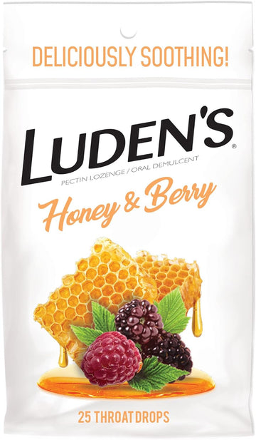 Luden's Soothing Throat Drops, Honey Berry, 25 ct (Pack of 1)