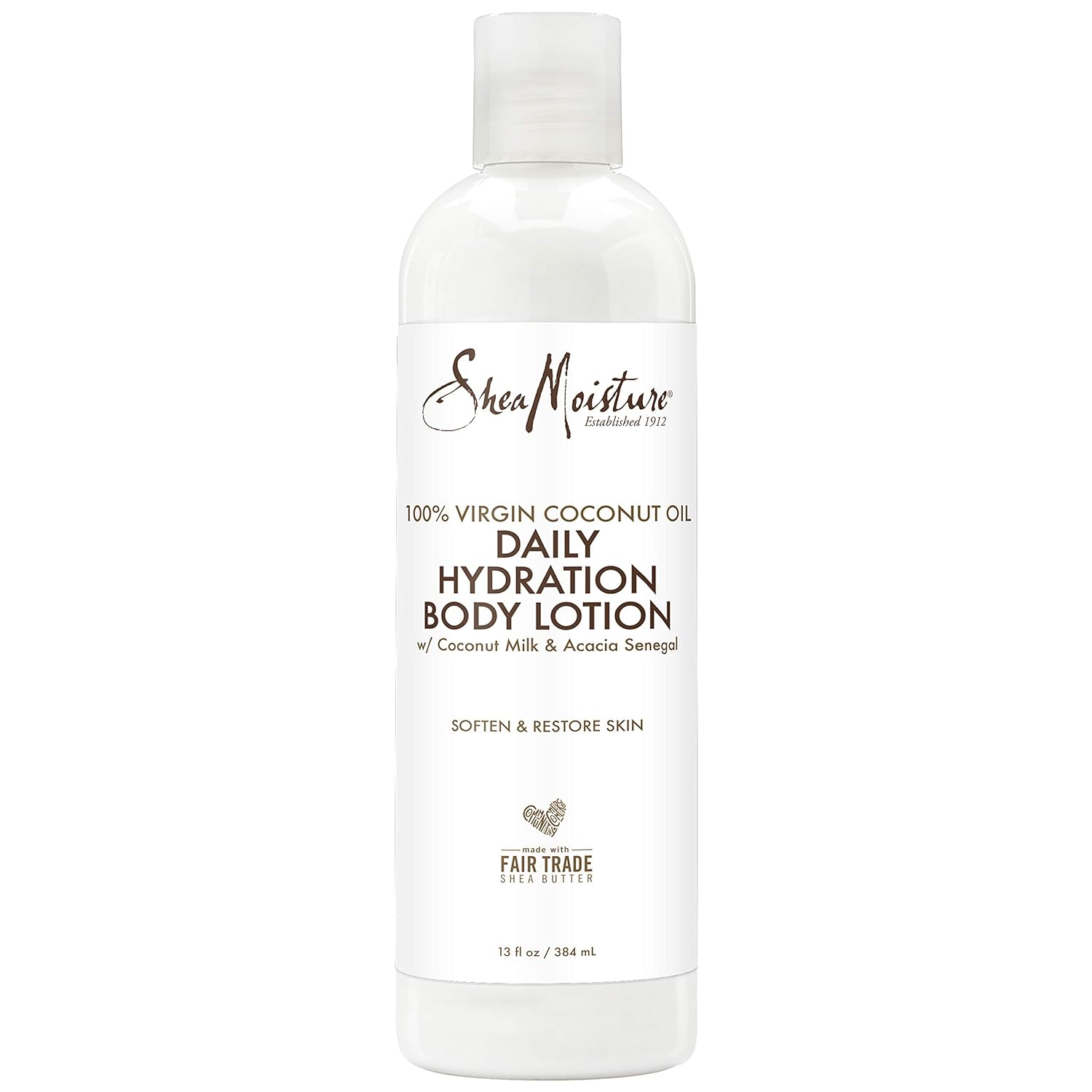 Sheamoisture 100% Virgin Coconut Oil Daily Hydration Body Lotion Moisturizer, 13 Fluid Ounce