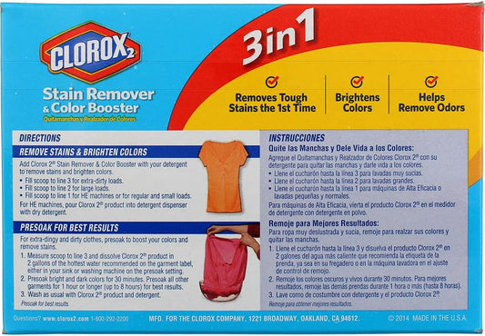 Clorox 2 Laundry Stain Remover and Color Booster Powder, 49.2 Ounce (Pack of 2)