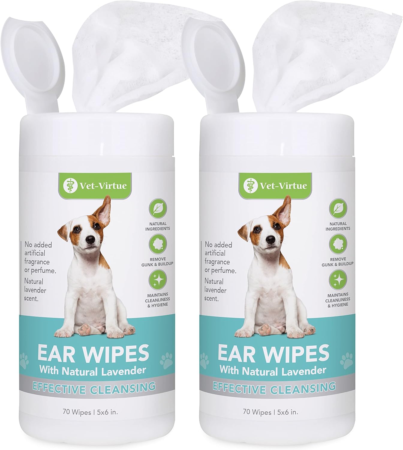 Fragrance Free Ear Wipes for Dogs (2-Pack)