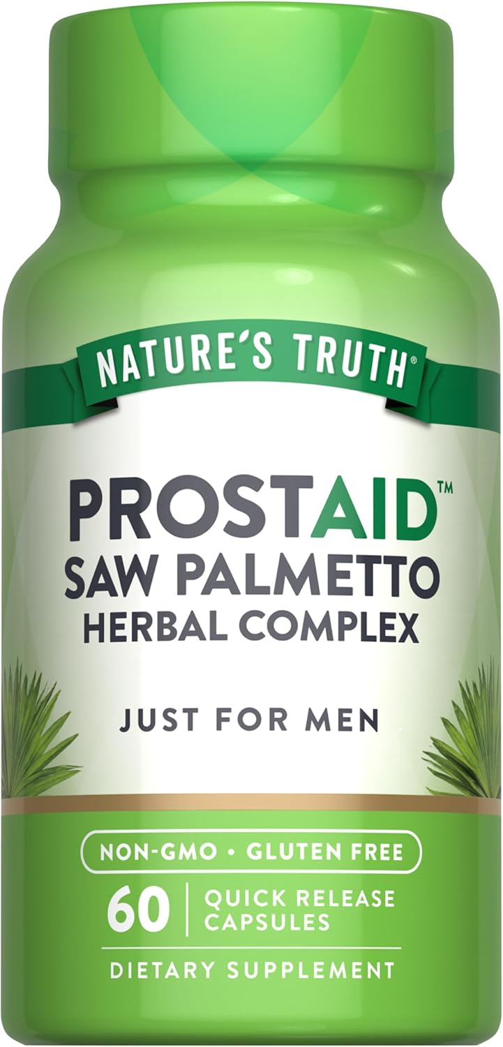 Nature'S Truth Prostate Support Supplement | 60 Capsules | Saw Palmetto Herbal Complex | Non-Gmo And Gluten Free Prostaid