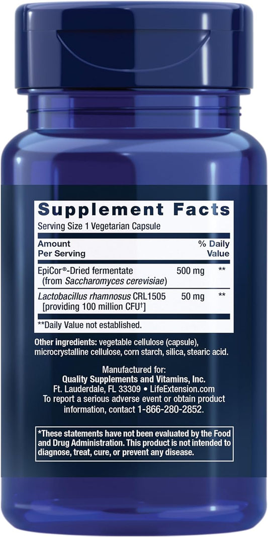 Life Extension Florassist® Immune & Nasal Defense, L. Rhamnosus Crl1505, Immune Response, Healthy Nasal Airflow, Seasonal Support, Gluten-Free, Non-Gmo, 1 Daily, Vegetarian, 30 Capsules