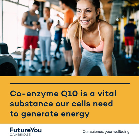Futureyou Co-Enzyme Q10+ (28 Capsules), 9X More Absorbable Than Coq10 Powder, Vegetarian Coq10 Supplement For Increased Energy, Coenzyme Q10 With Vitamin B - Genuine Futureyou Cambridge Supplements